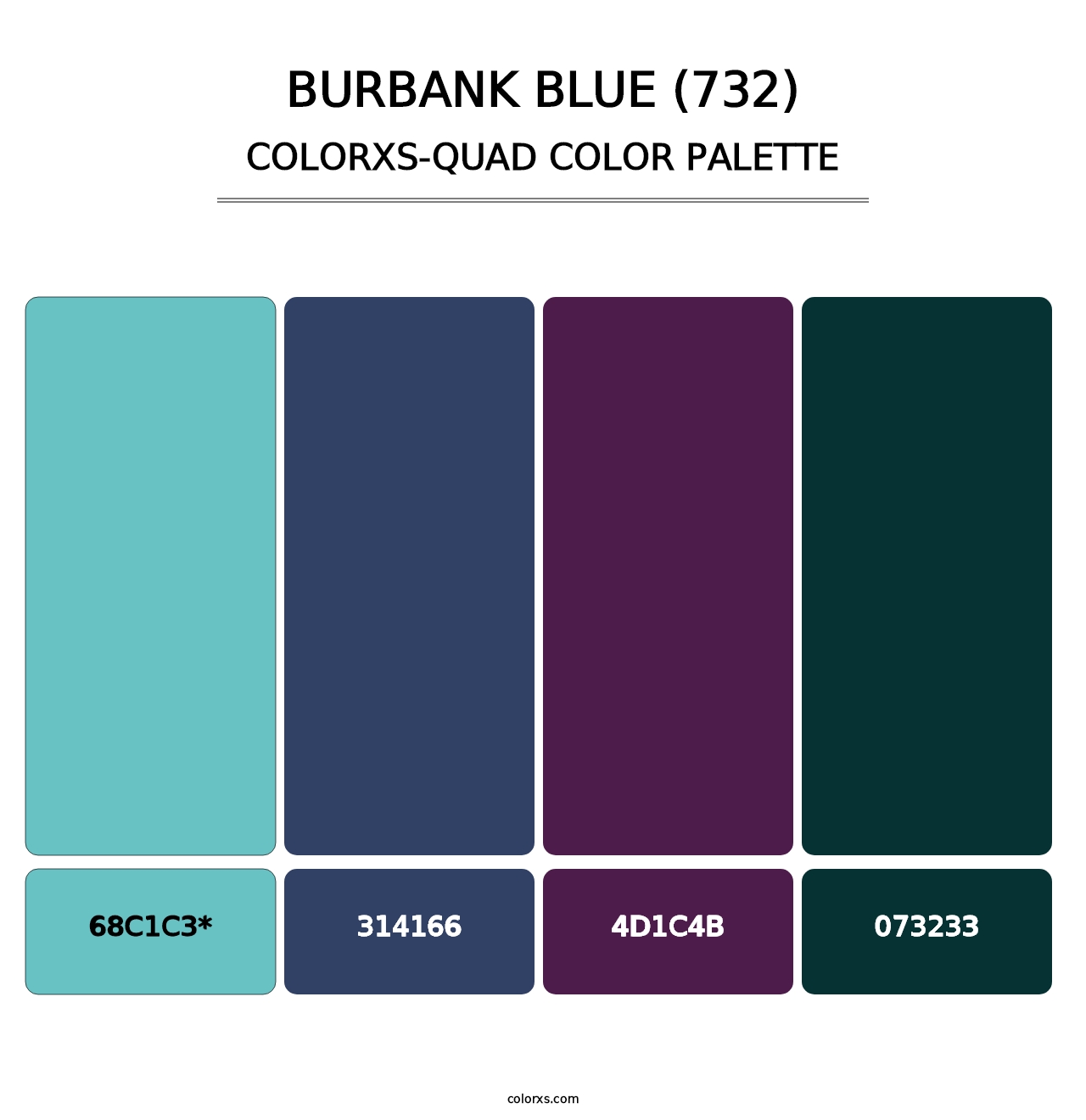 Burbank Blue (732) - Colorxs Quad Palette