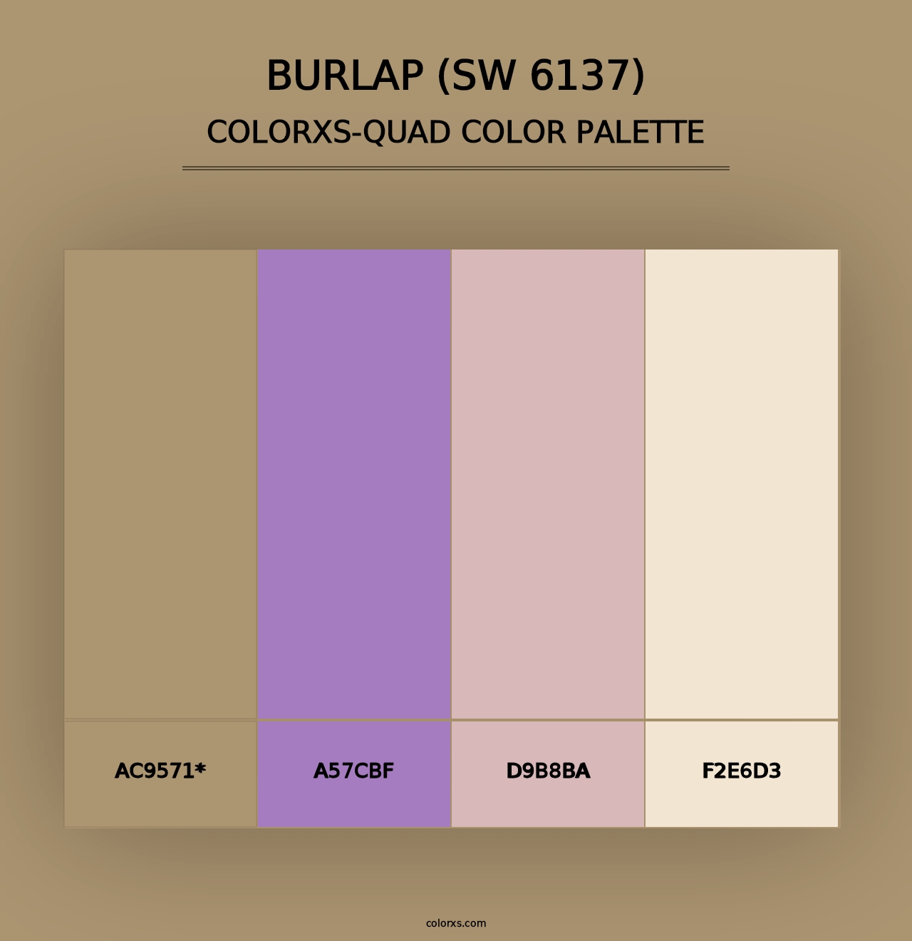 Burlap (SW 6137) - Colorxs Quad Palette