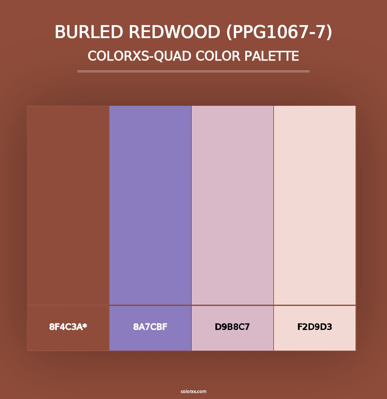 Burled Redwood (PPG1067-7) - Colorxs Quad Palette