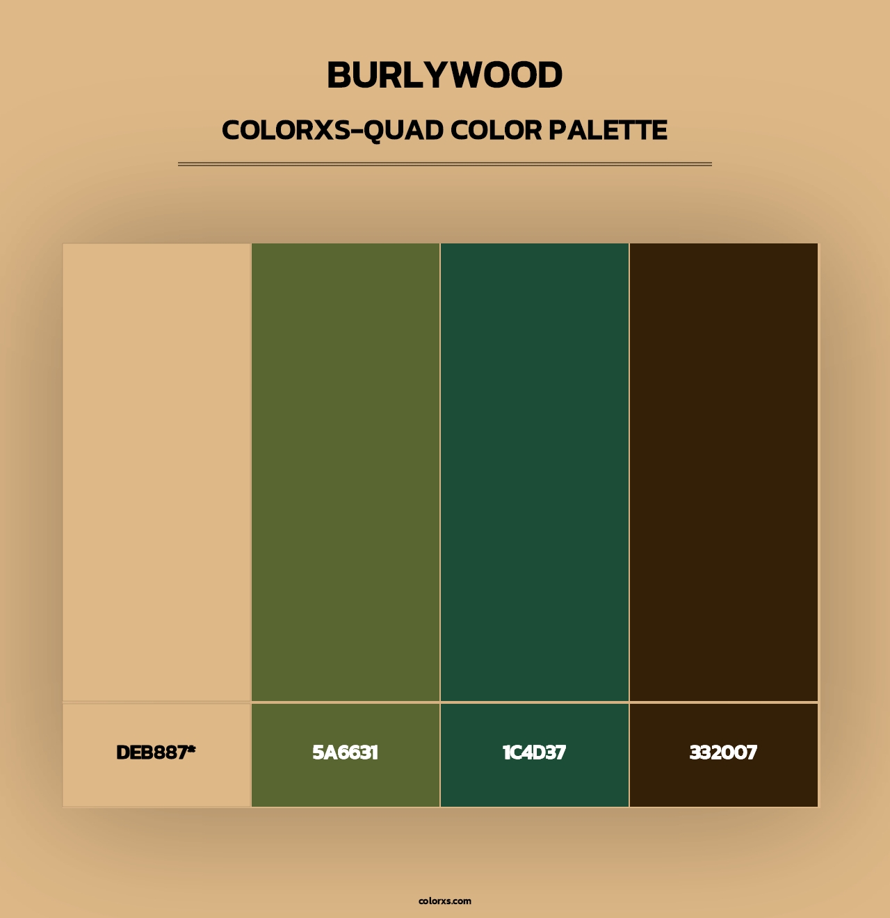 Burlywood - Colorxs Quad Palette