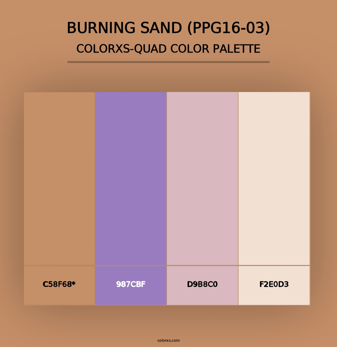 Burning Sand (PPG16-03) - Colorxs Quad Palette