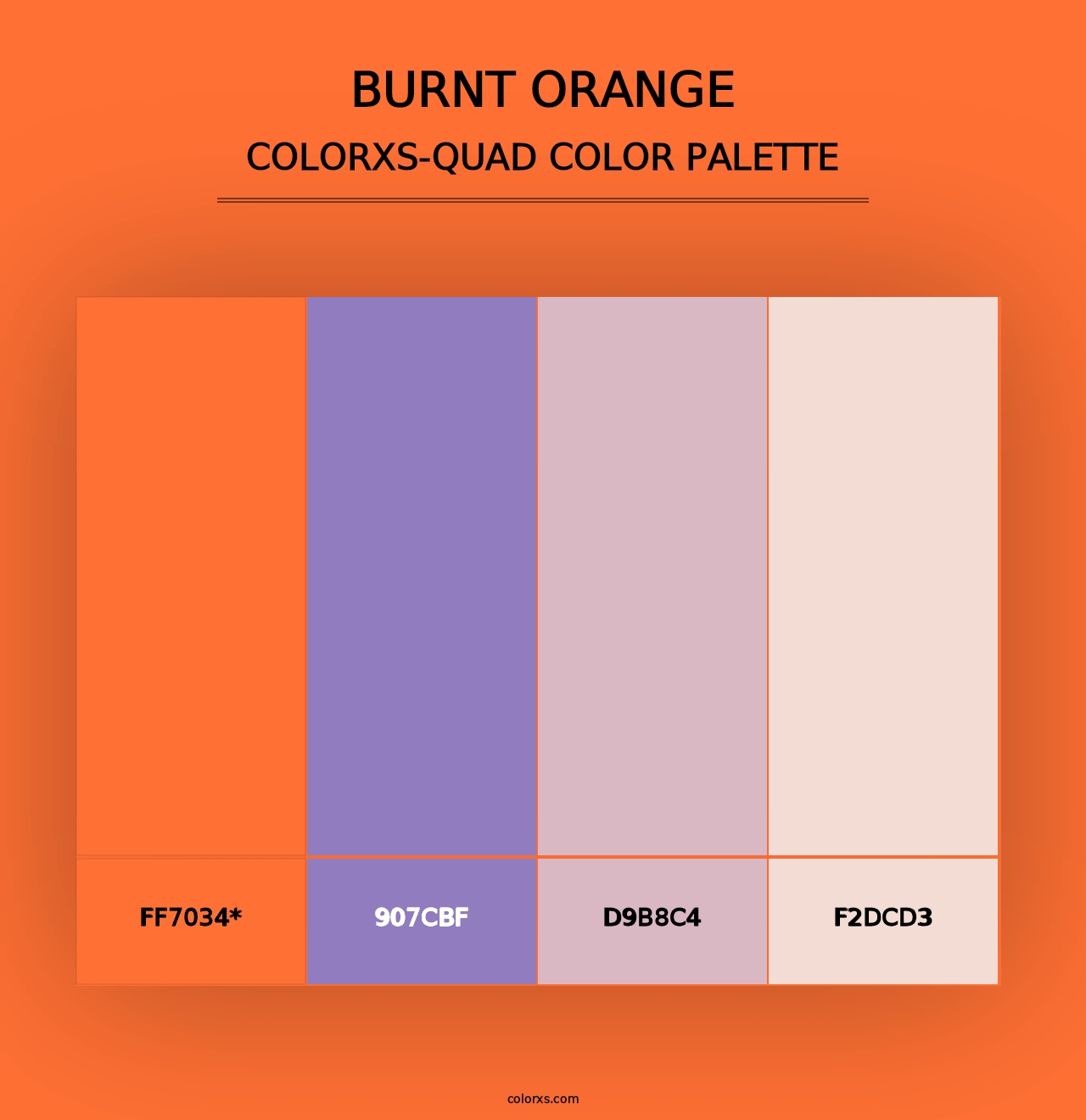 Burnt Orange - Colorxs Quad Palette