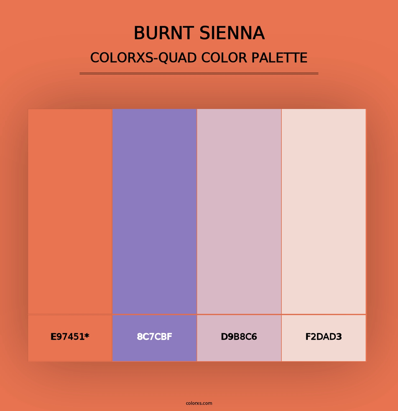 Burnt Sienna - Colorxs Quad Palette