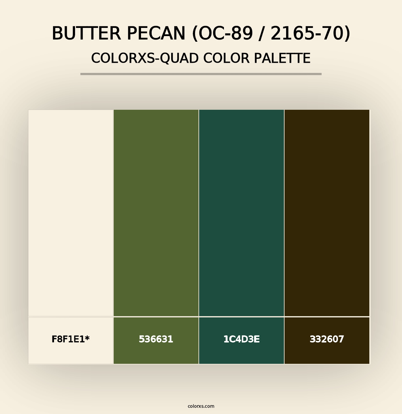 Butter Pecan (OC-89 / 2165-70) - Colorxs Quad Palette