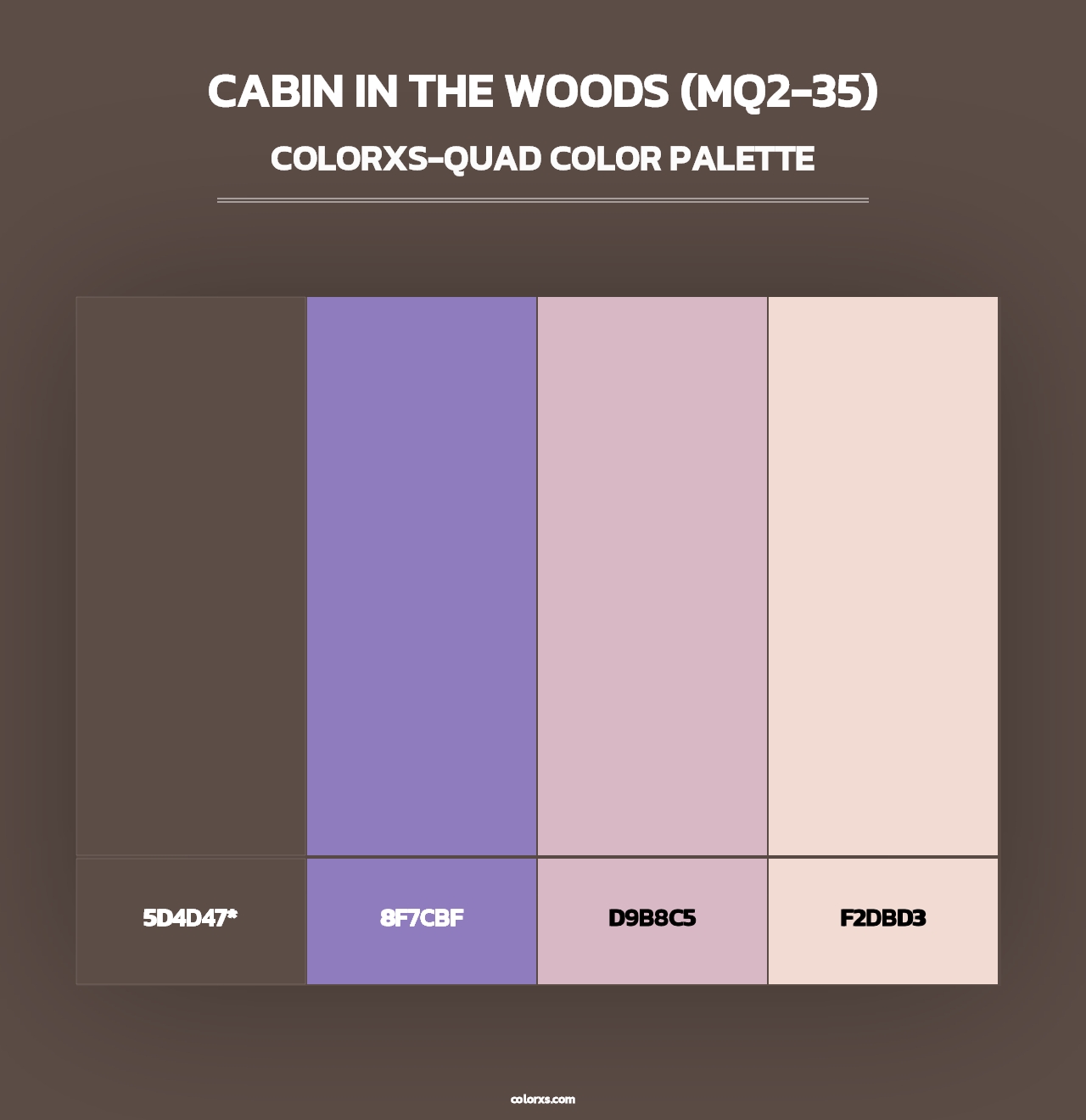 Cabin In The Woods (MQ2-35) - Colorxs Quad Palette