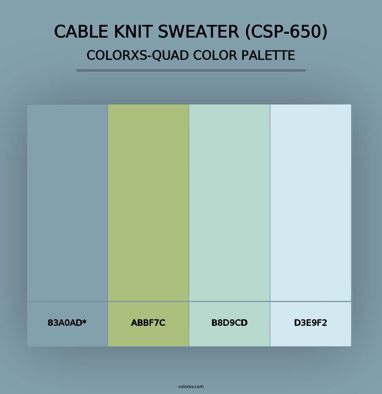 Cable Knit Sweater (CSP-650) - Colorxs Quad Palette