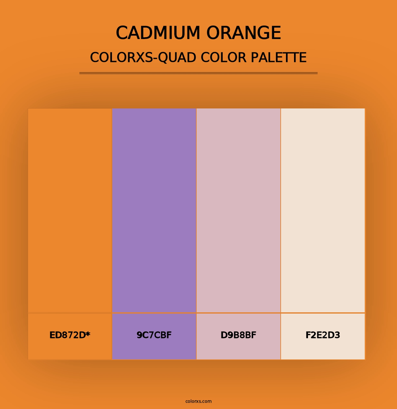 Cadmium Orange - Colorxs Quad Palette