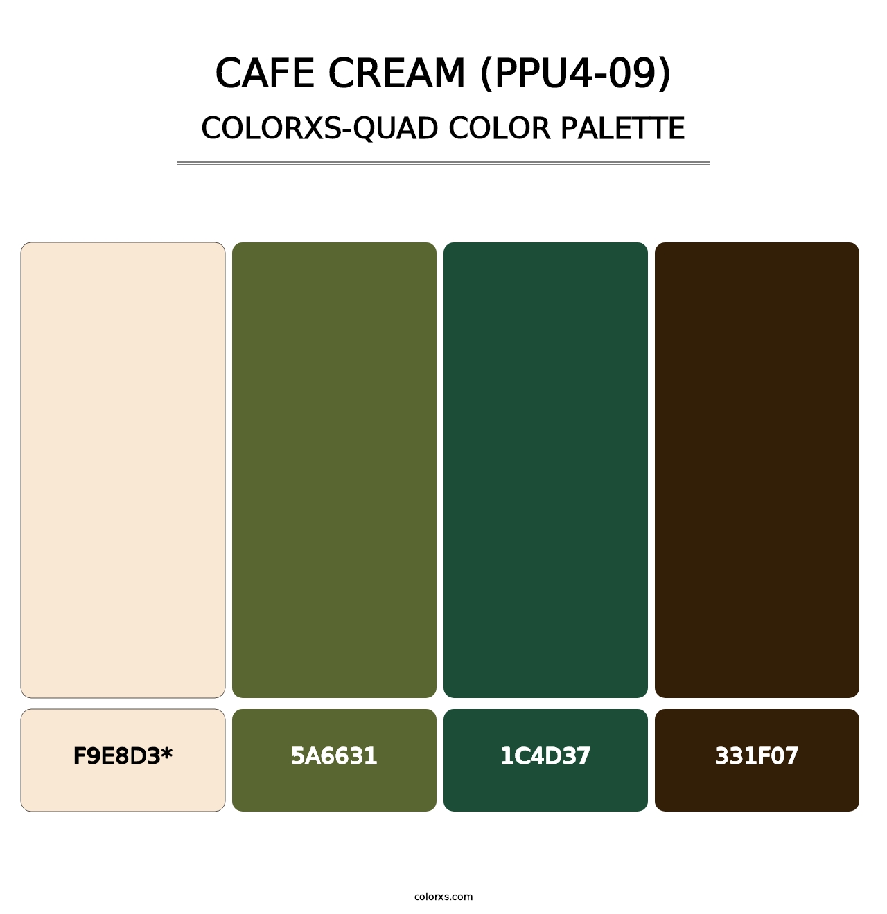 Cafe Cream (PPU4-09) - Colorxs Quad Palette