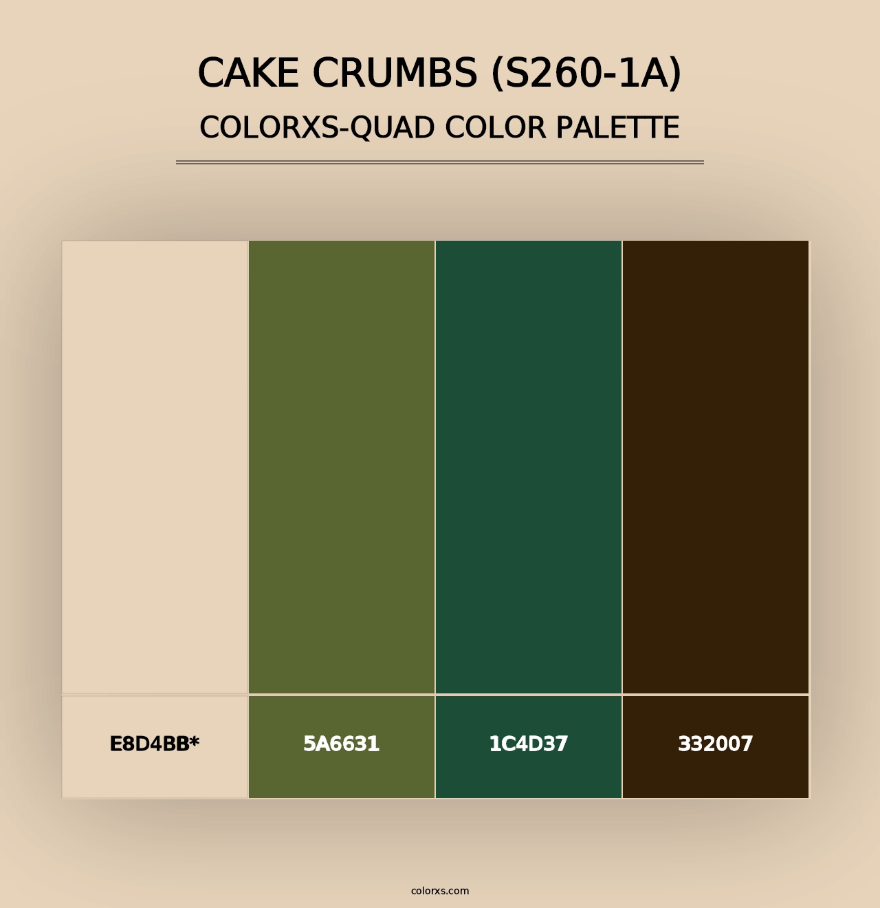 Cake Crumbs (S260-1A) - Colorxs Quad Palette