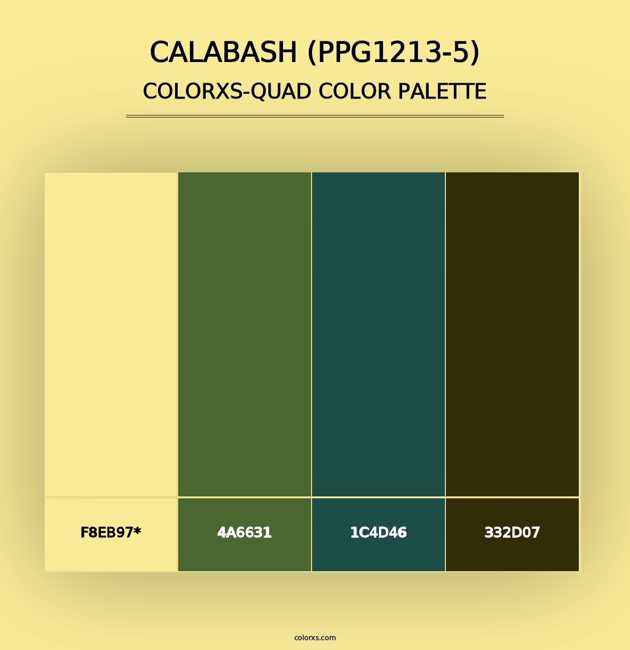 Calabash (PPG1213-5) - Colorxs Quad Palette