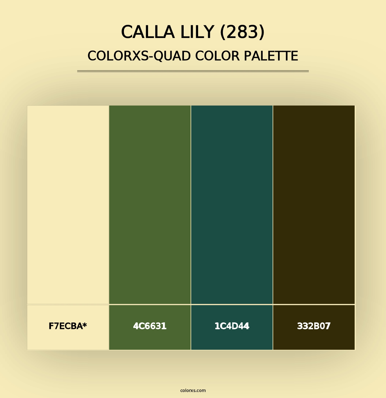 Calla Lily (283) - Colorxs Quad Palette