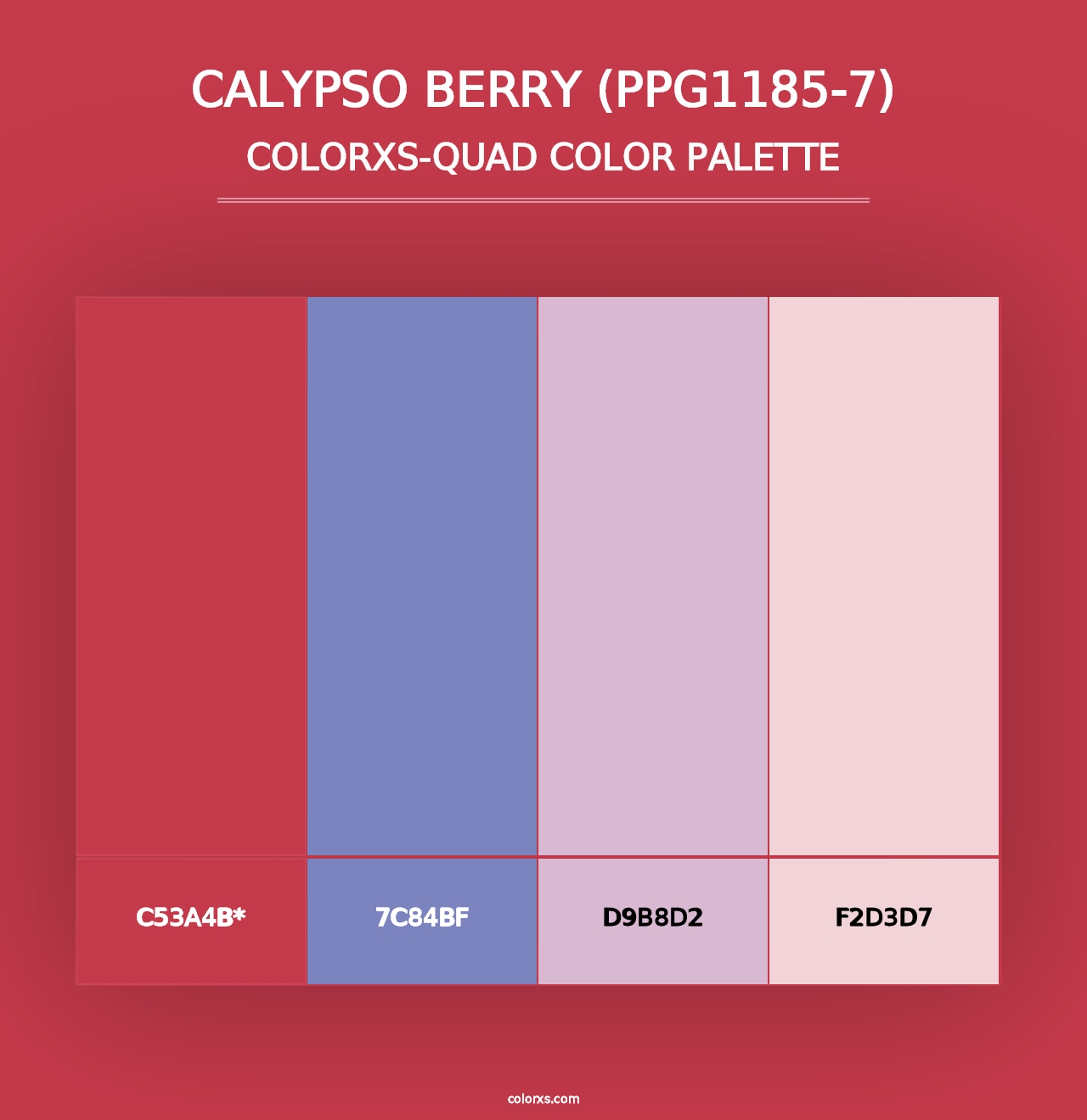 Calypso Berry (PPG1185-7) - Colorxs Quad Palette