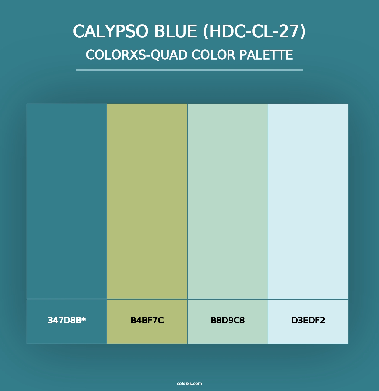 Calypso Blue (HDC-CL-27) - Colorxs Quad Palette