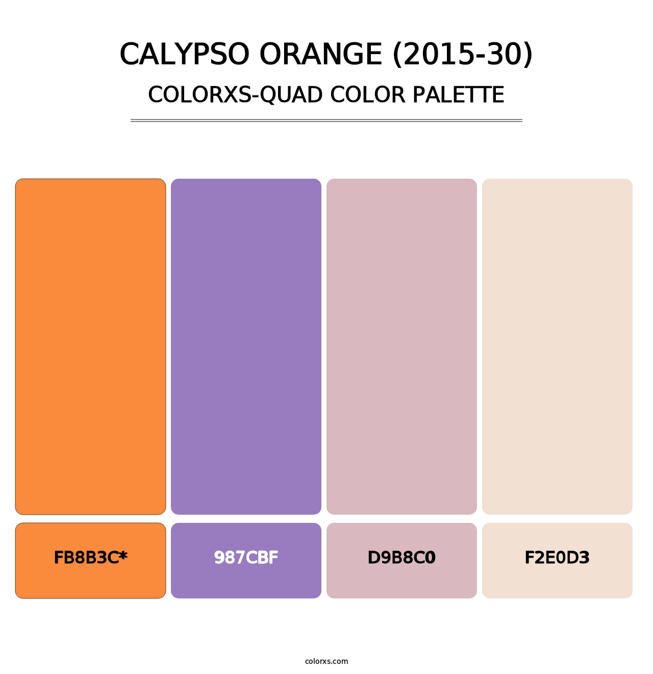 Calypso Orange (2015-30) - Colorxs Quad Palette