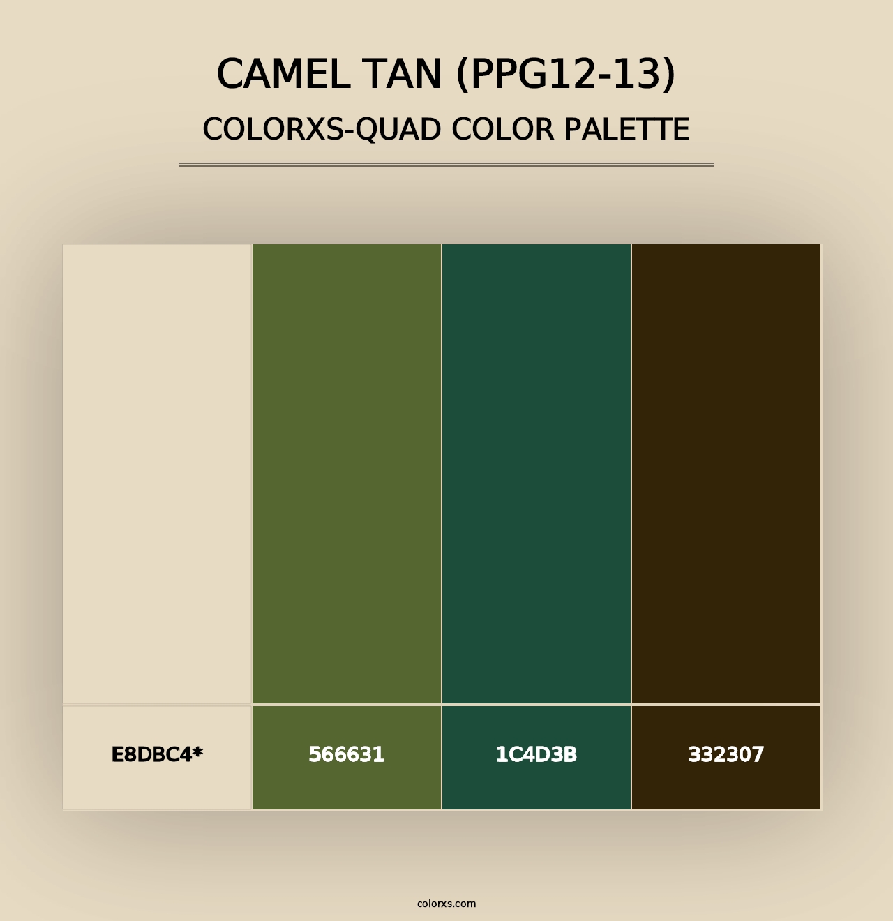 Camel Tan (PPG12-13) - Colorxs Quad Palette