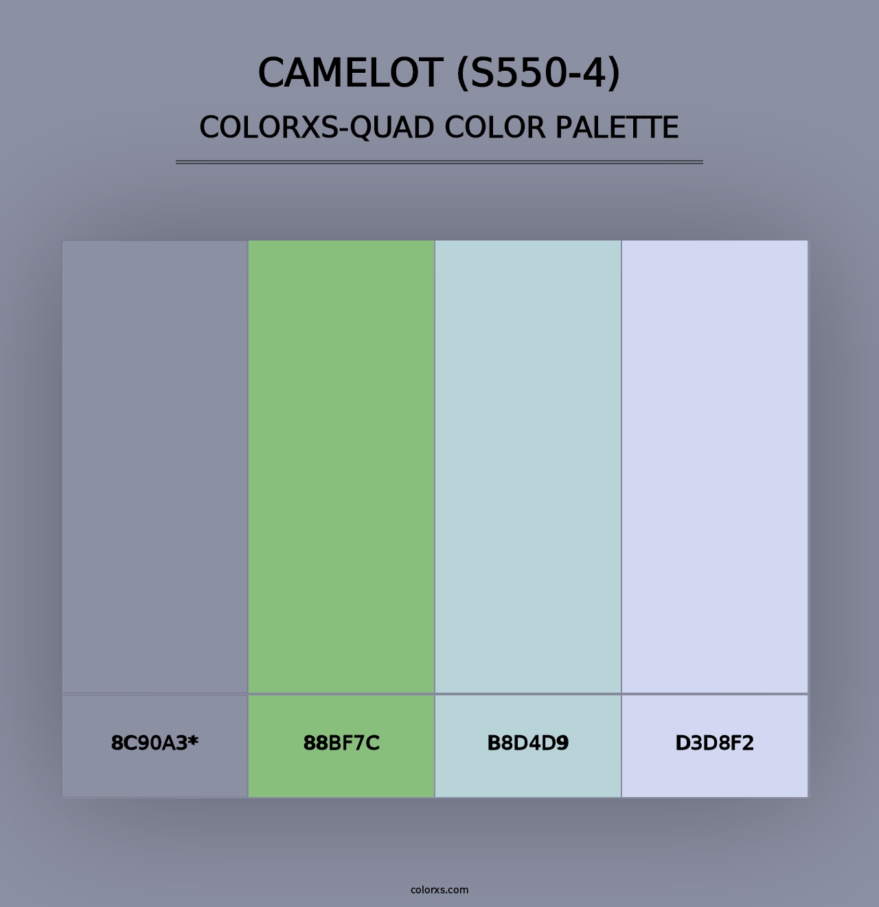 Camelot (S550-4) - Colorxs Quad Palette