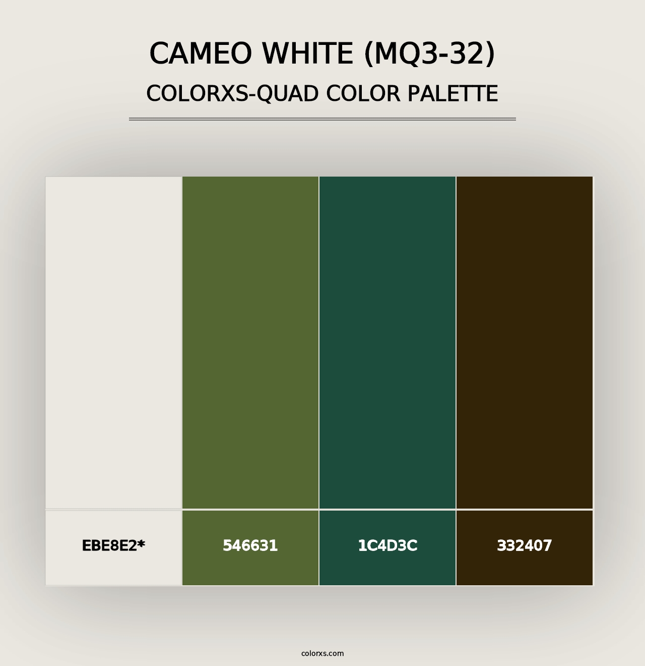 Cameo White (MQ3-32) - Colorxs Quad Palette