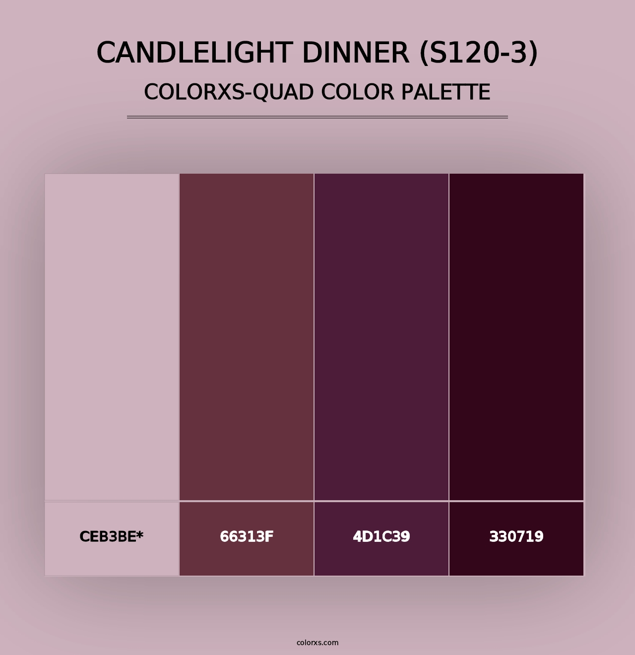 Candlelight Dinner (S120-3) - Colorxs Quad Palette