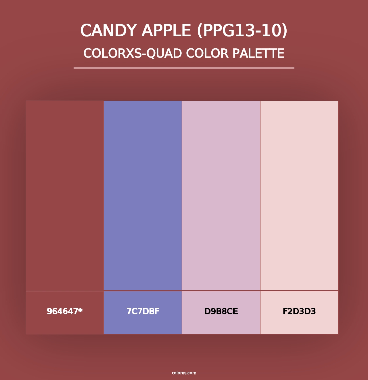 Candy Apple (PPG13-10) - Colorxs Quad Palette