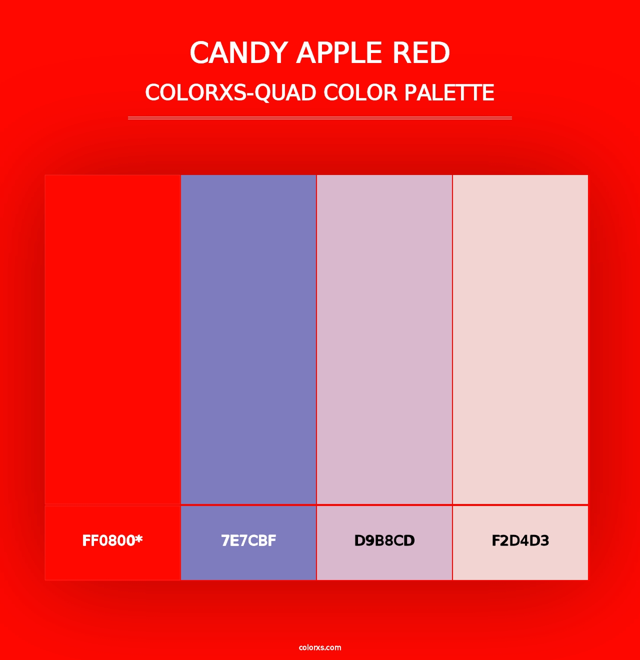 Candy Apple Red - Colorxs Quad Palette