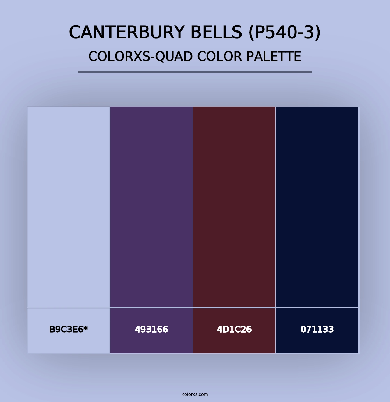 Canterbury Bells (P540-3) - Colorxs Quad Palette