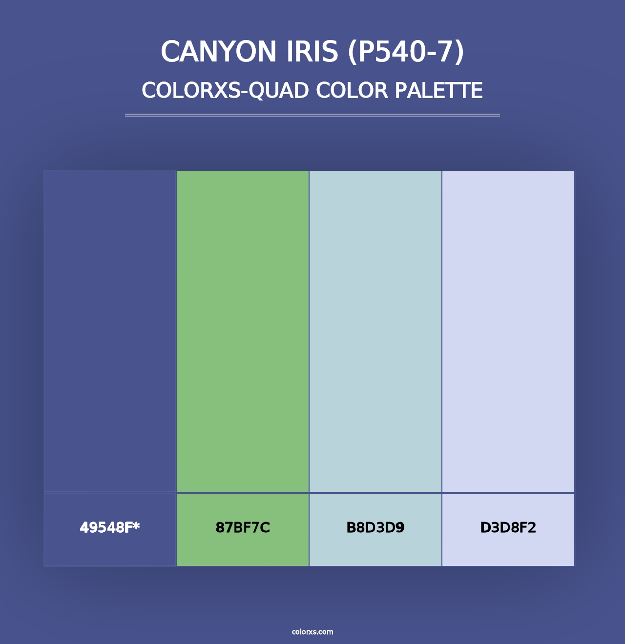 Canyon Iris (P540-7) - Colorxs Quad Palette