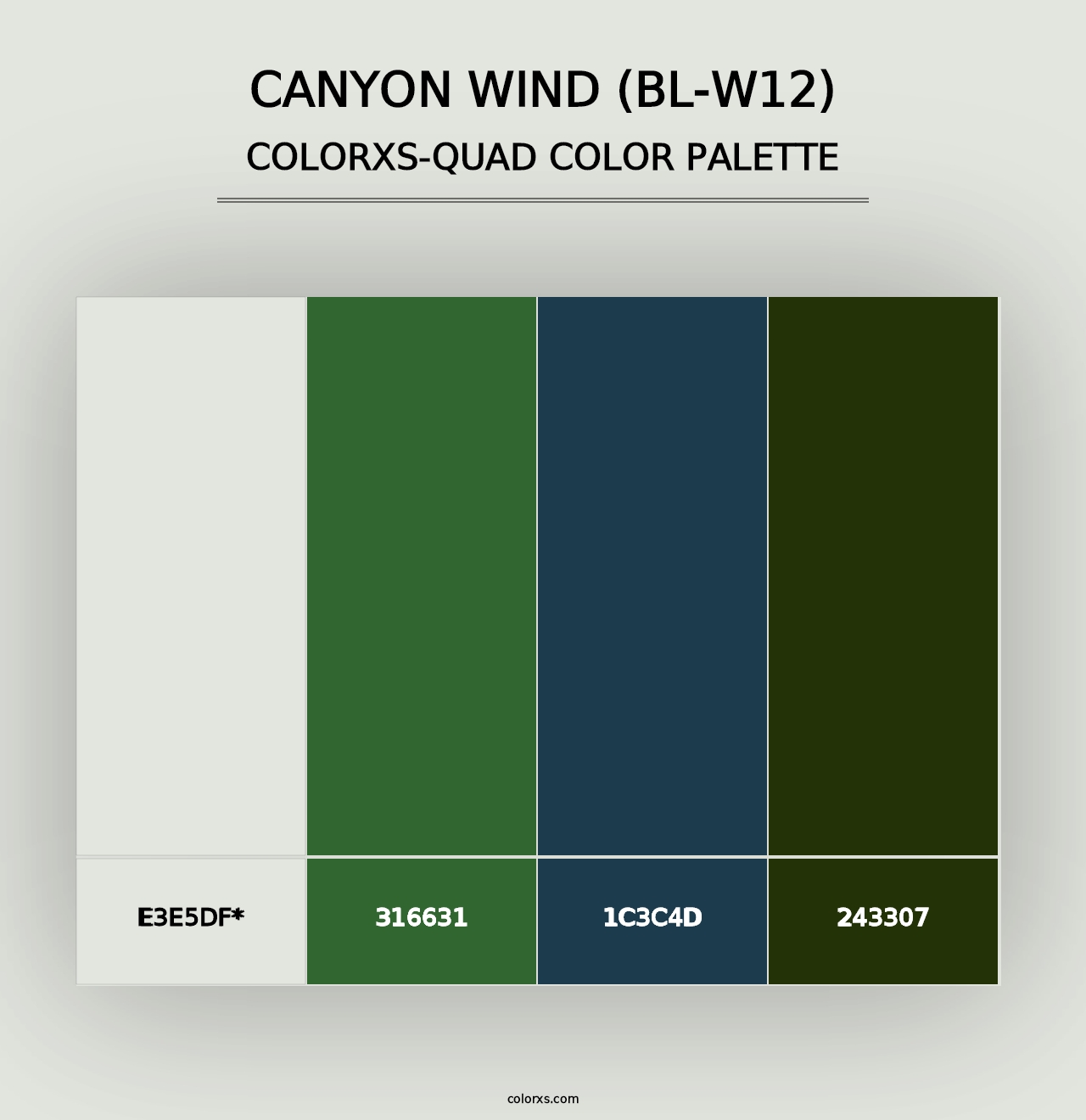 Canyon Wind (BL-W12) - Colorxs Quad Palette