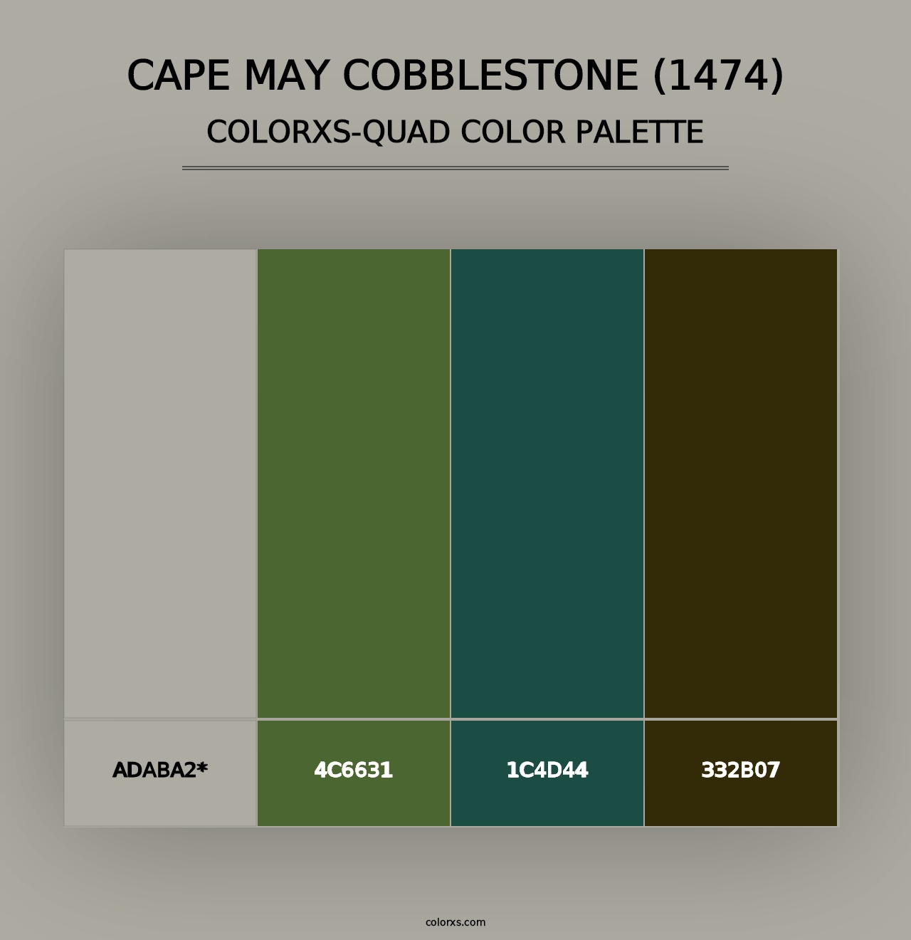 Cape May Cobblestone (1474) - Colorxs Quad Palette