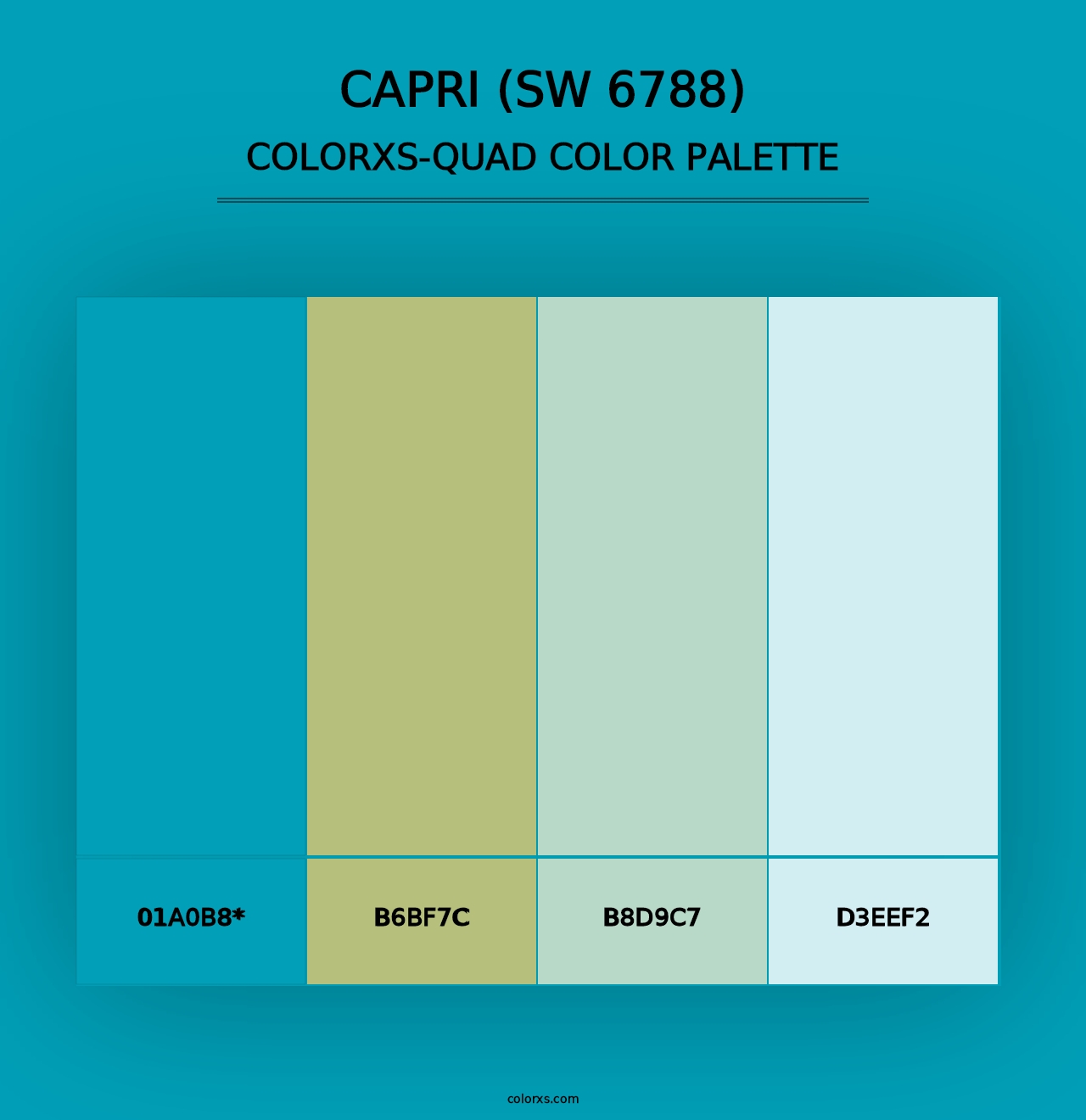 Capri (SW 6788) - Colorxs Quad Palette