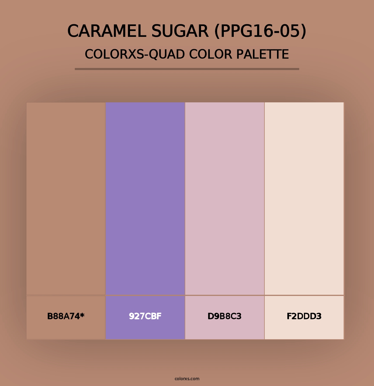 Caramel Sugar (PPG16-05) - Colorxs Quad Palette