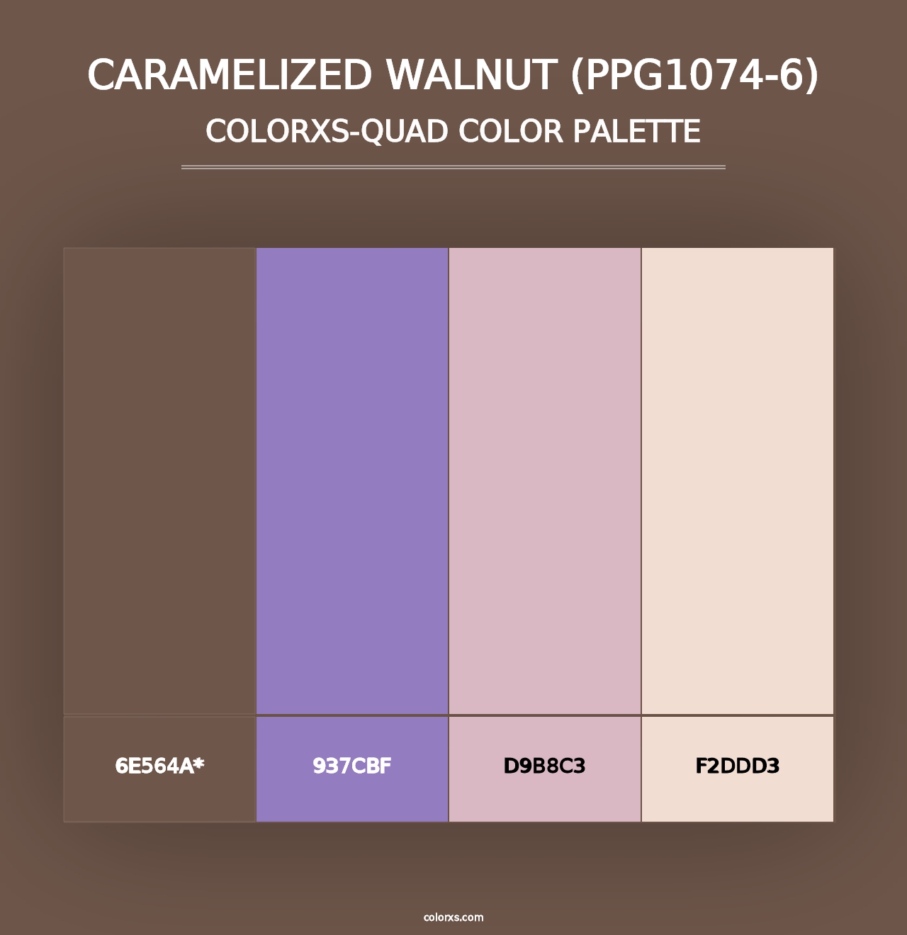 Caramelized Walnut (PPG1074-6) - Colorxs Quad Palette