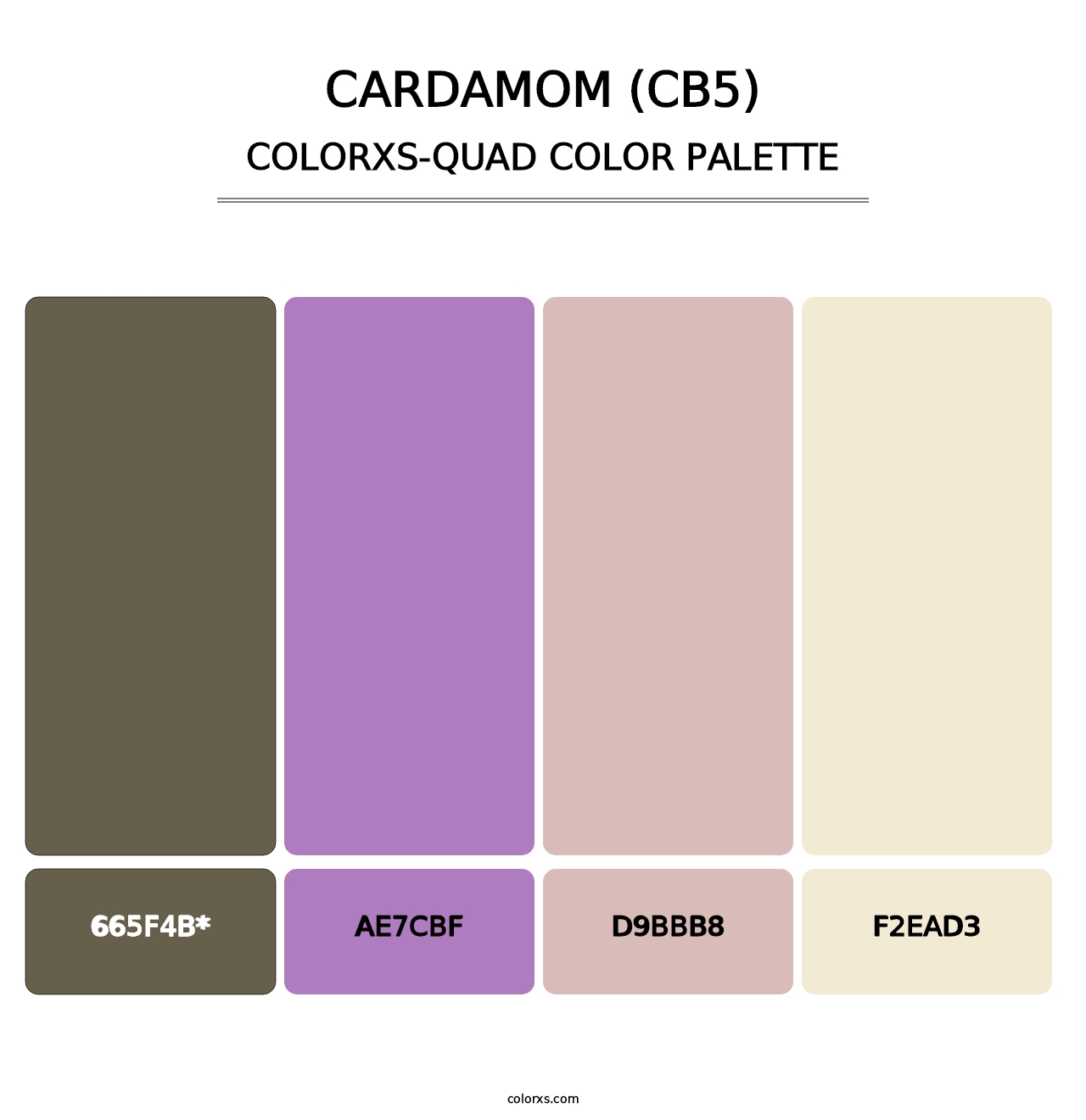 Cardamom (CB5) - Colorxs Quad Palette