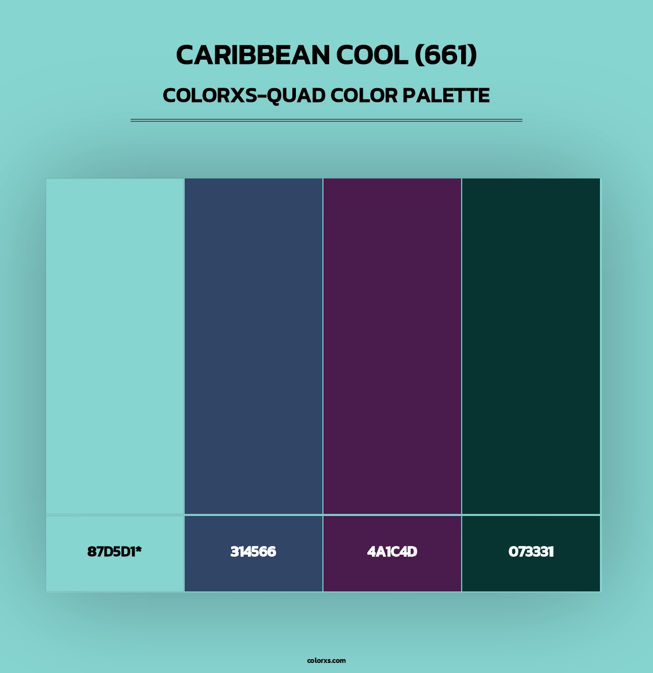 Caribbean Cool (661) - Colorxs Quad Palette