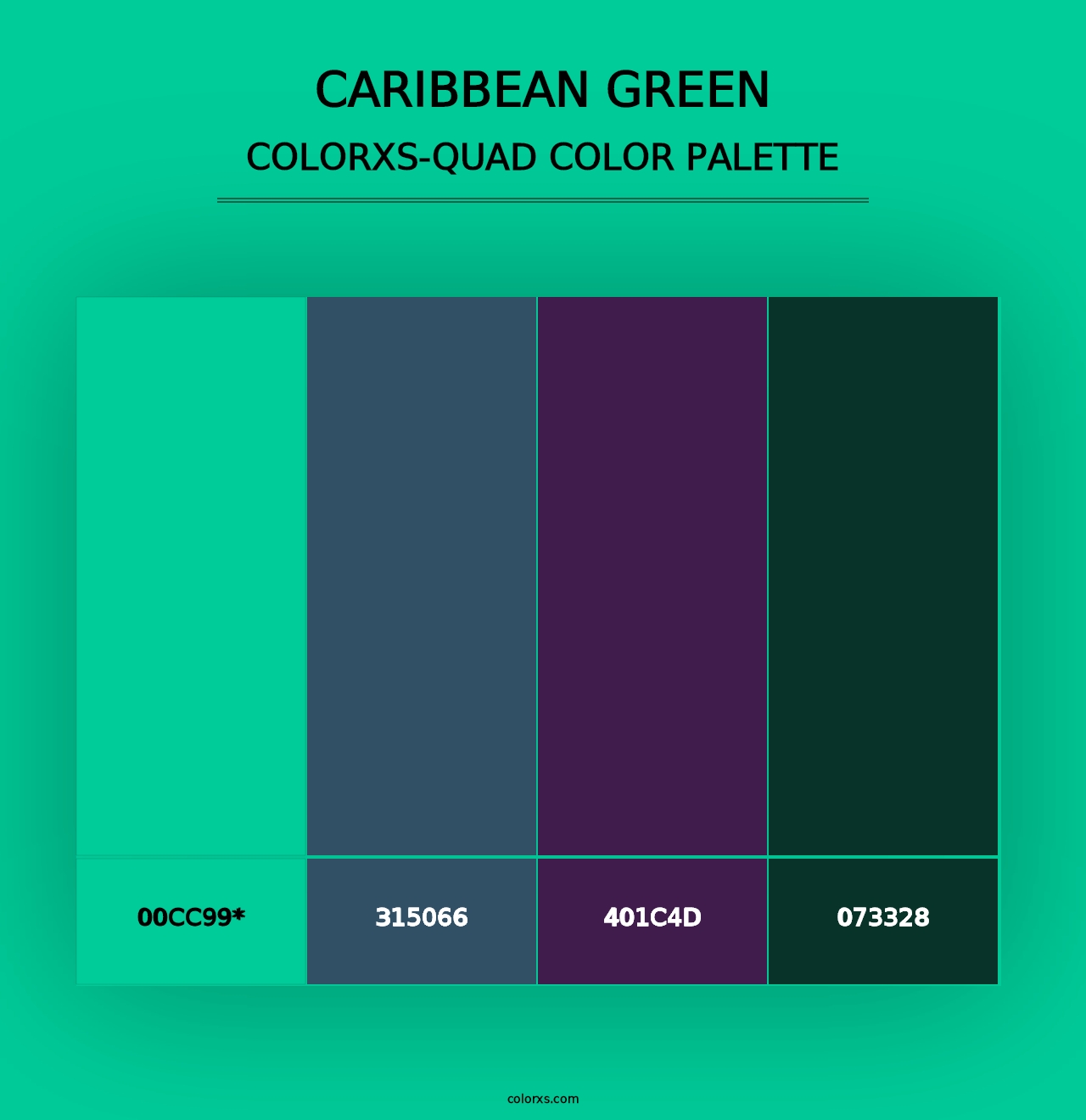 Caribbean green - Colorxs Quad Palette