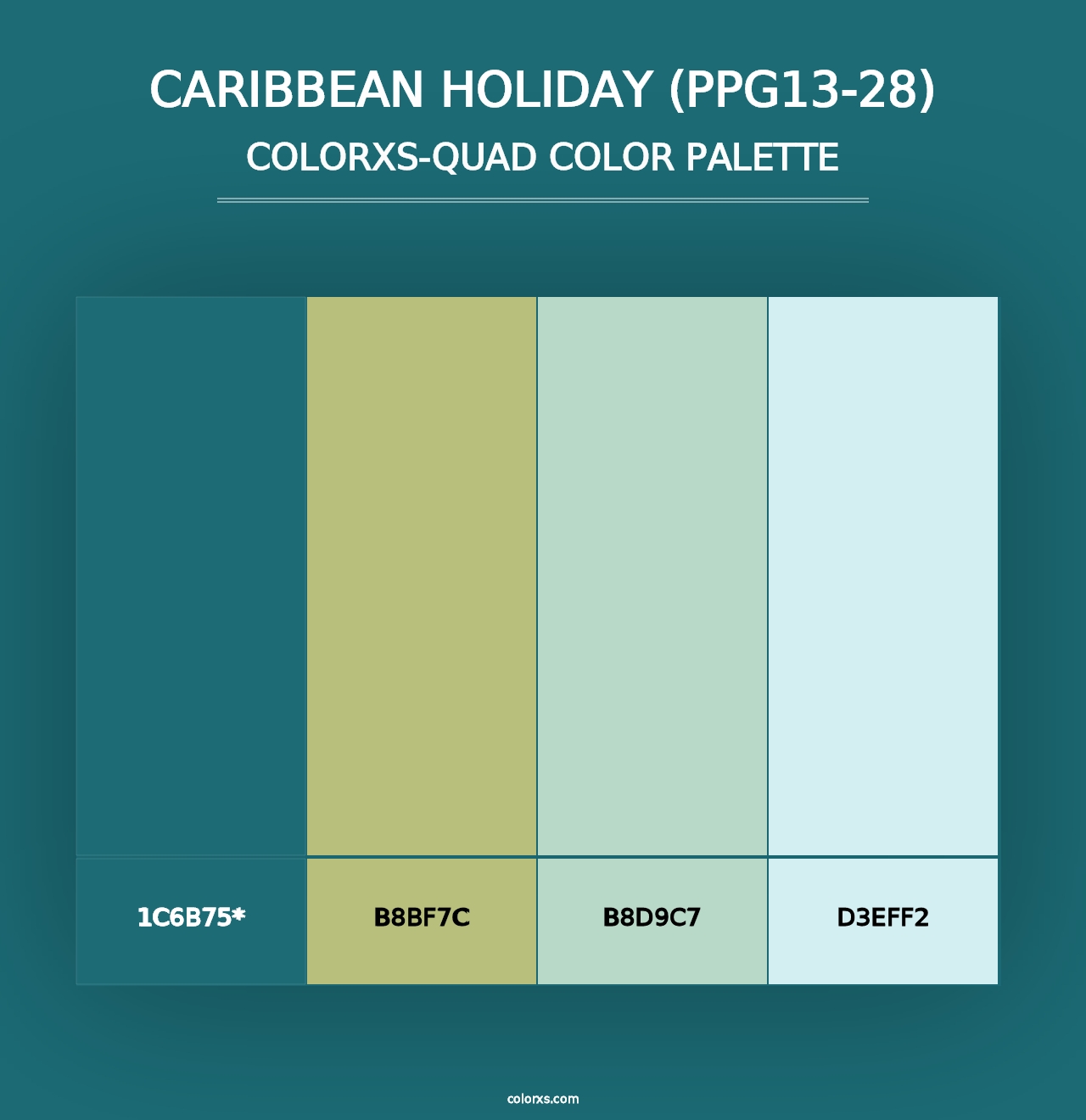 Caribbean Holiday (PPG13-28) - Colorxs Quad Palette