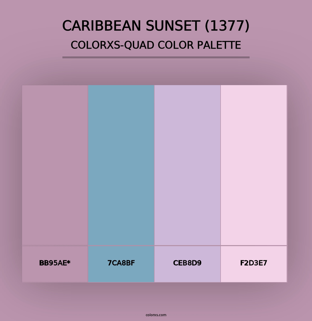 Caribbean Sunset (1377) - Colorxs Quad Palette