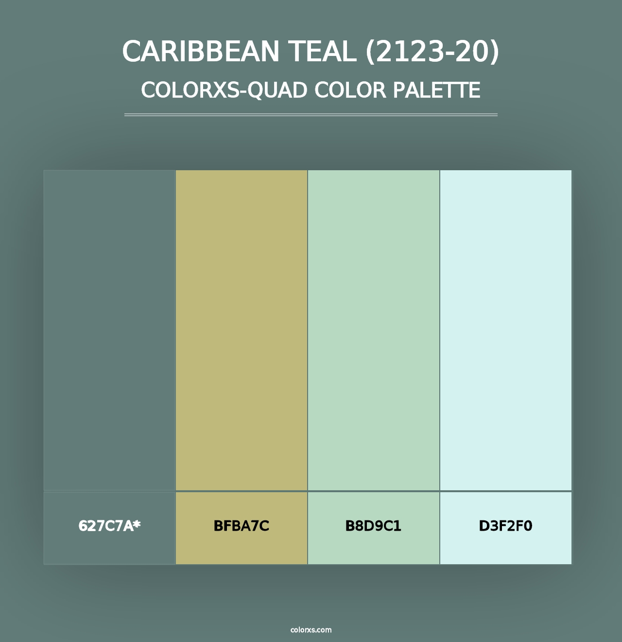 Caribbean Teal (2123-20) - Colorxs Quad Palette