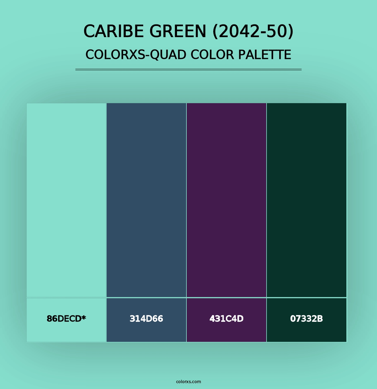 Caribe Green (2042-50) - Colorxs Quad Palette