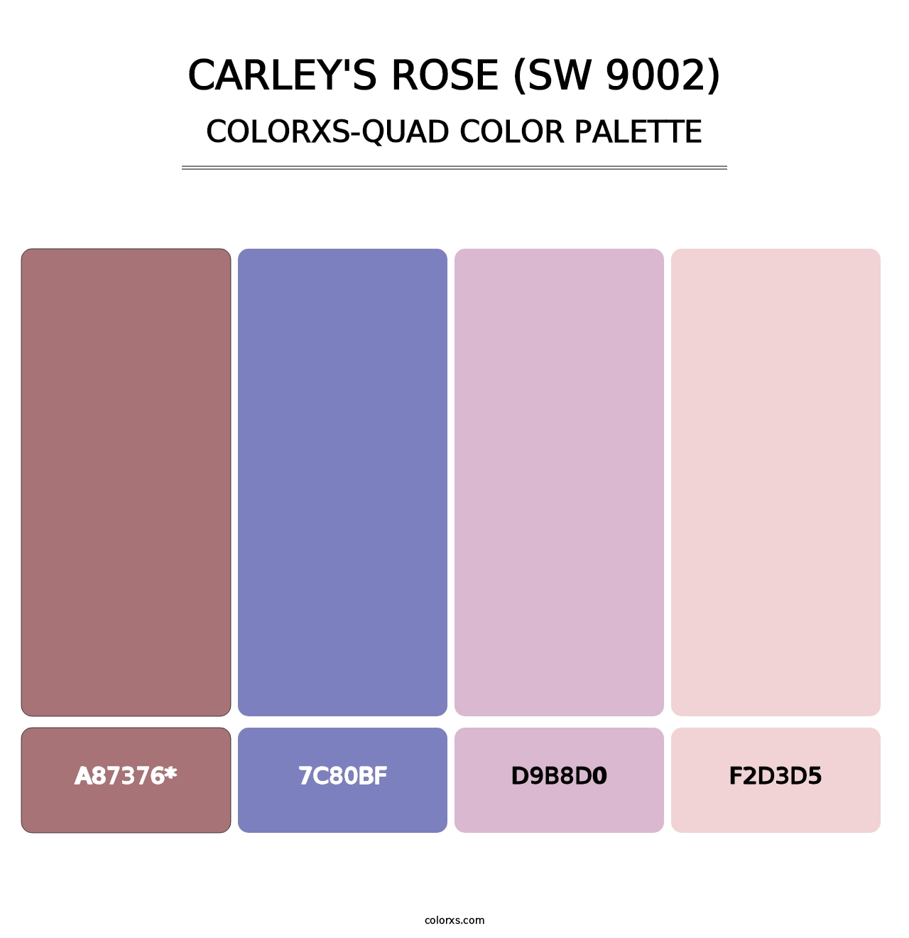 Carley's Rose (SW 9002) - Colorxs Quad Palette