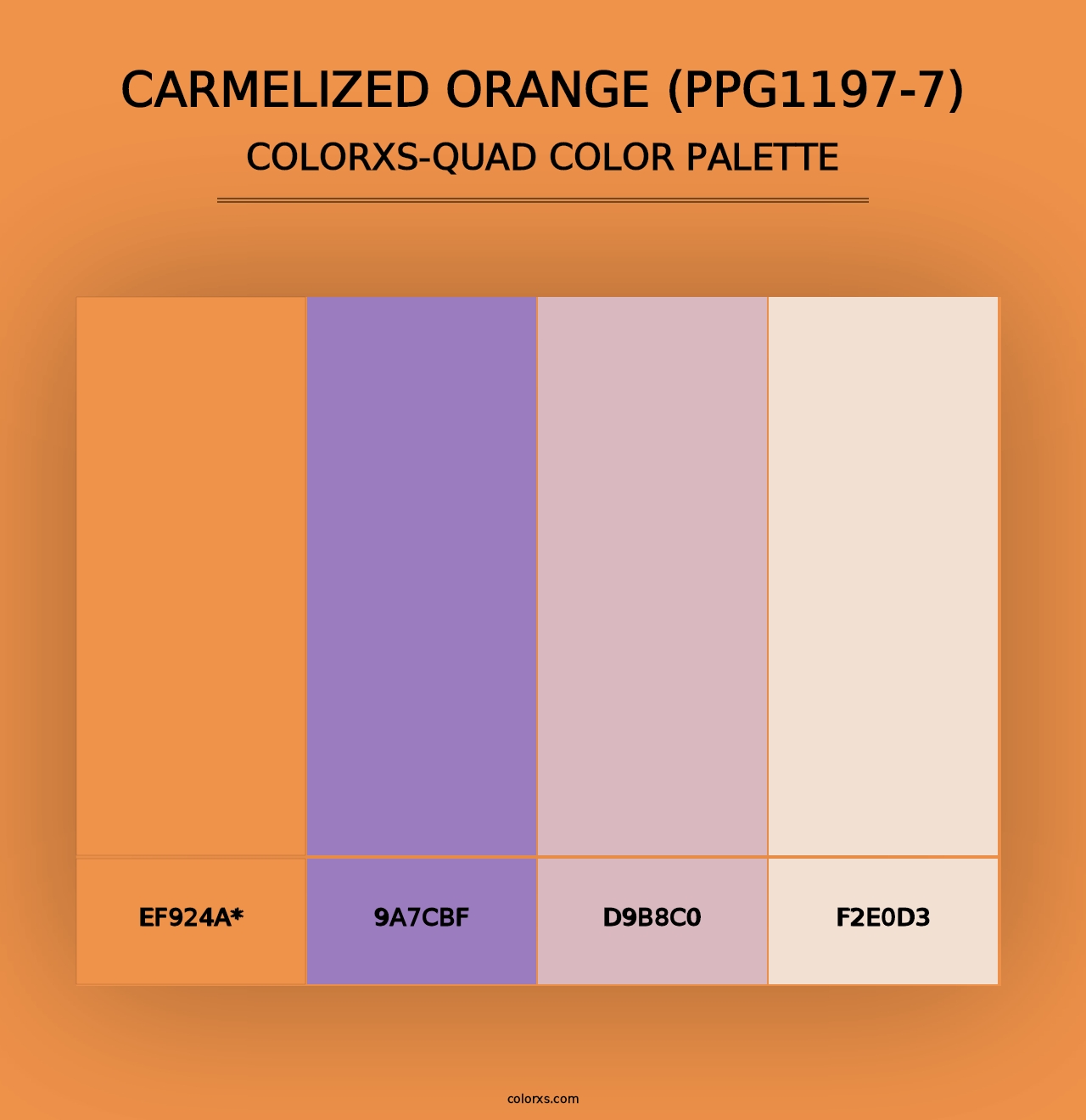 Carmelized Orange (PPG1197-7) - Colorxs Quad Palette