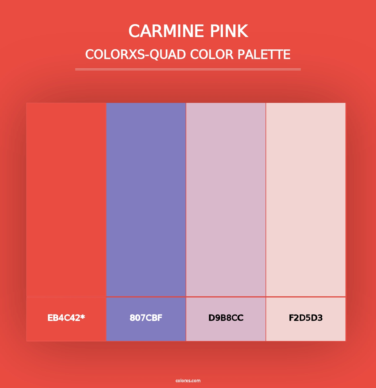 Carmine Pink - Colorxs Quad Palette