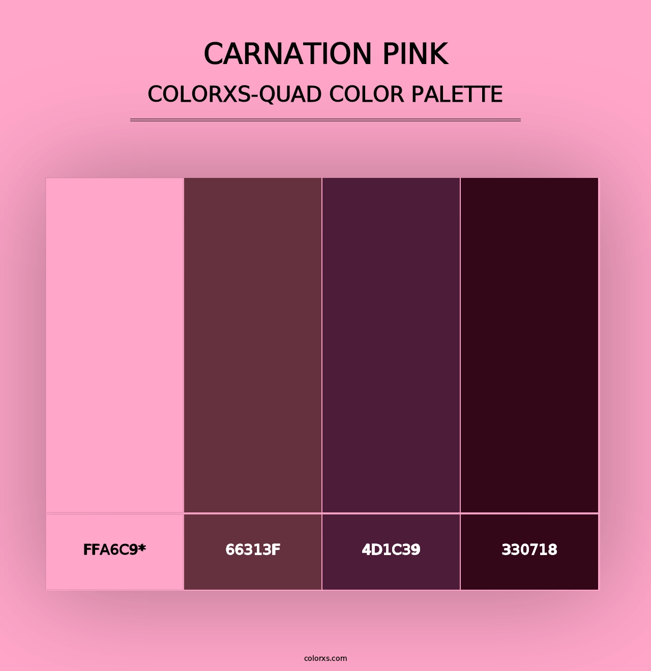 Carnation Pink - Colorxs Quad Palette