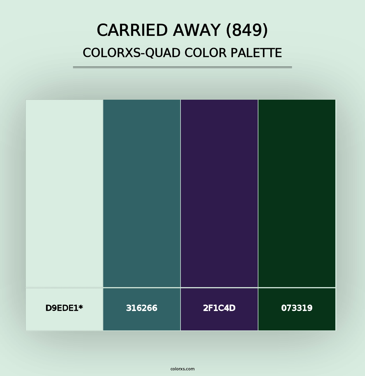 Carried Away (849) - Colorxs Quad Palette