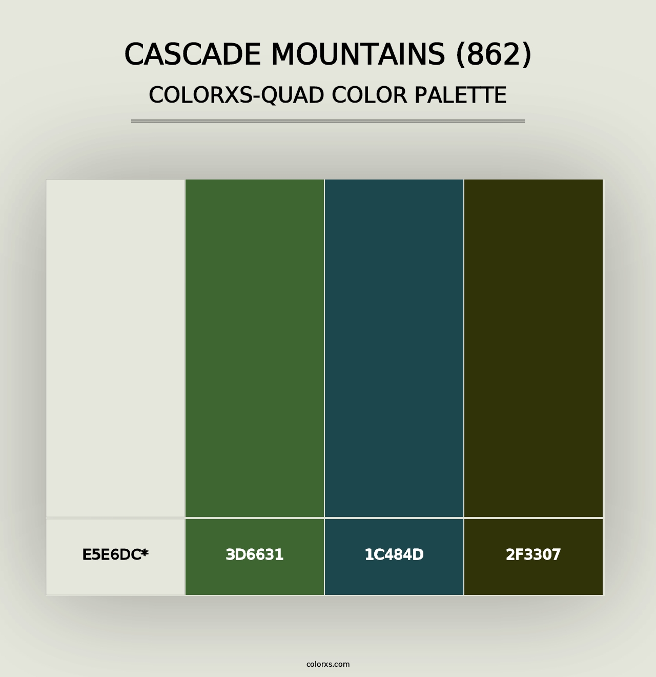 Cascade Mountains (862) - Colorxs Quad Palette