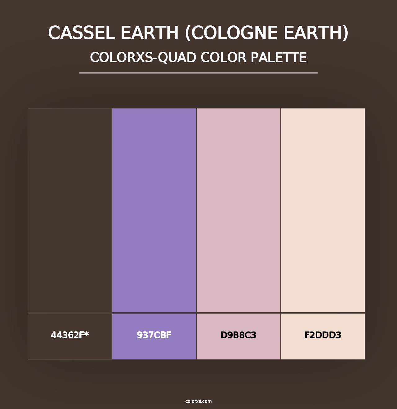 Cassel Earth (Cologne Earth) - Colorxs Quad Palette