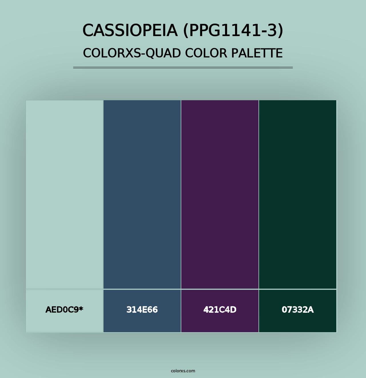 Cassiopeia (PPG1141-3) - Colorxs Quad Palette