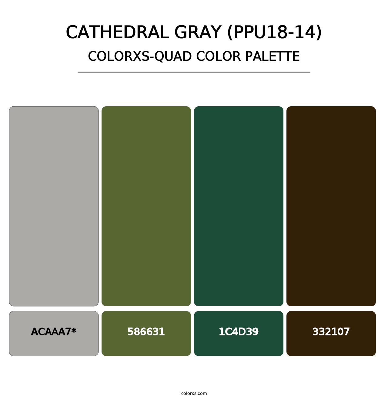 Cathedral Gray (PPU18-14) - Colorxs Quad Palette