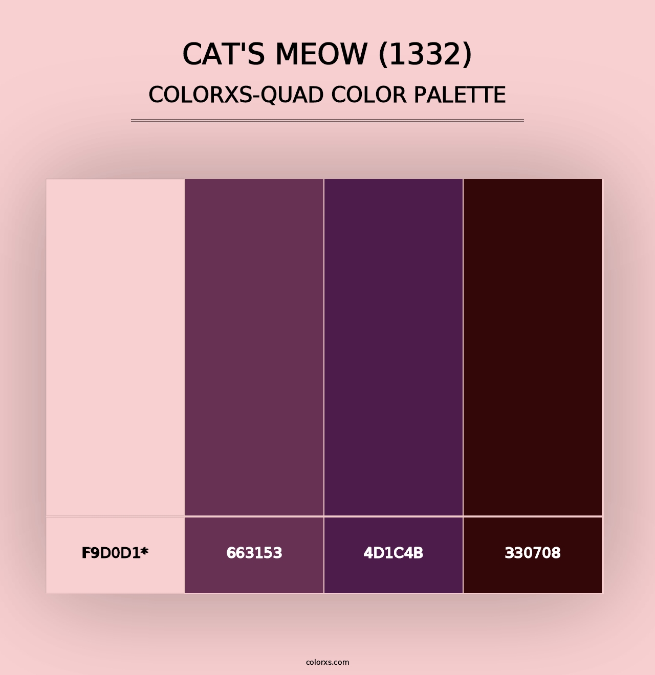 Cat's Meow (1332) - Colorxs Quad Palette