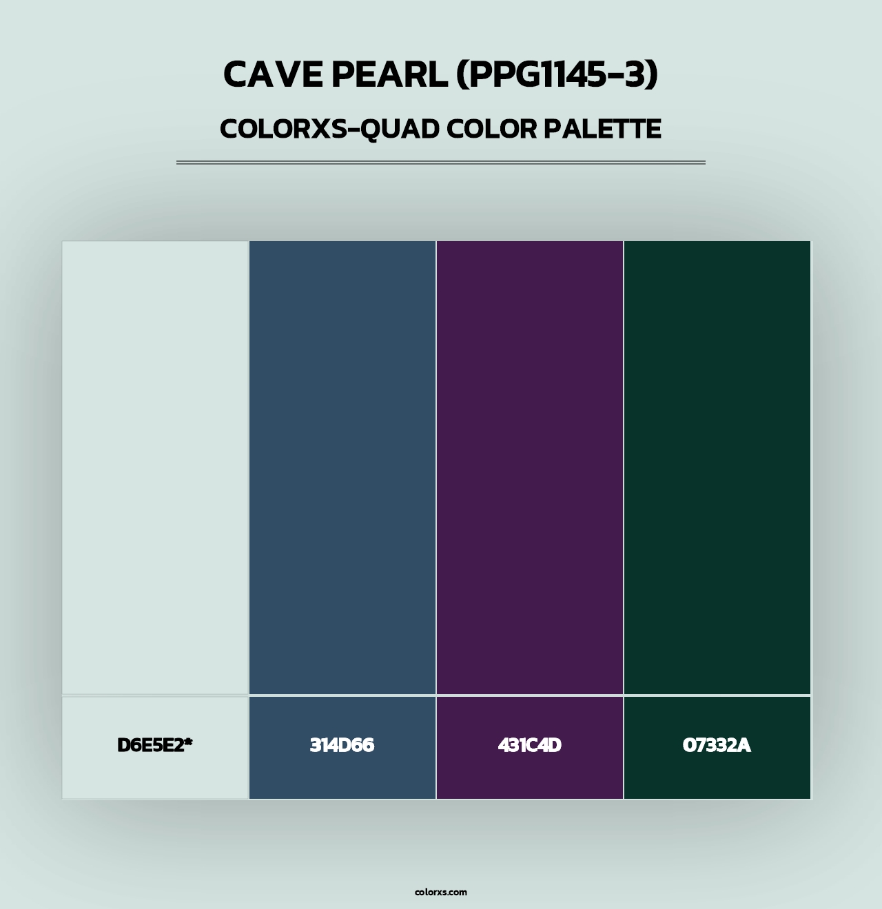 Cave Pearl (PPG1145-3) - Colorxs Quad Palette