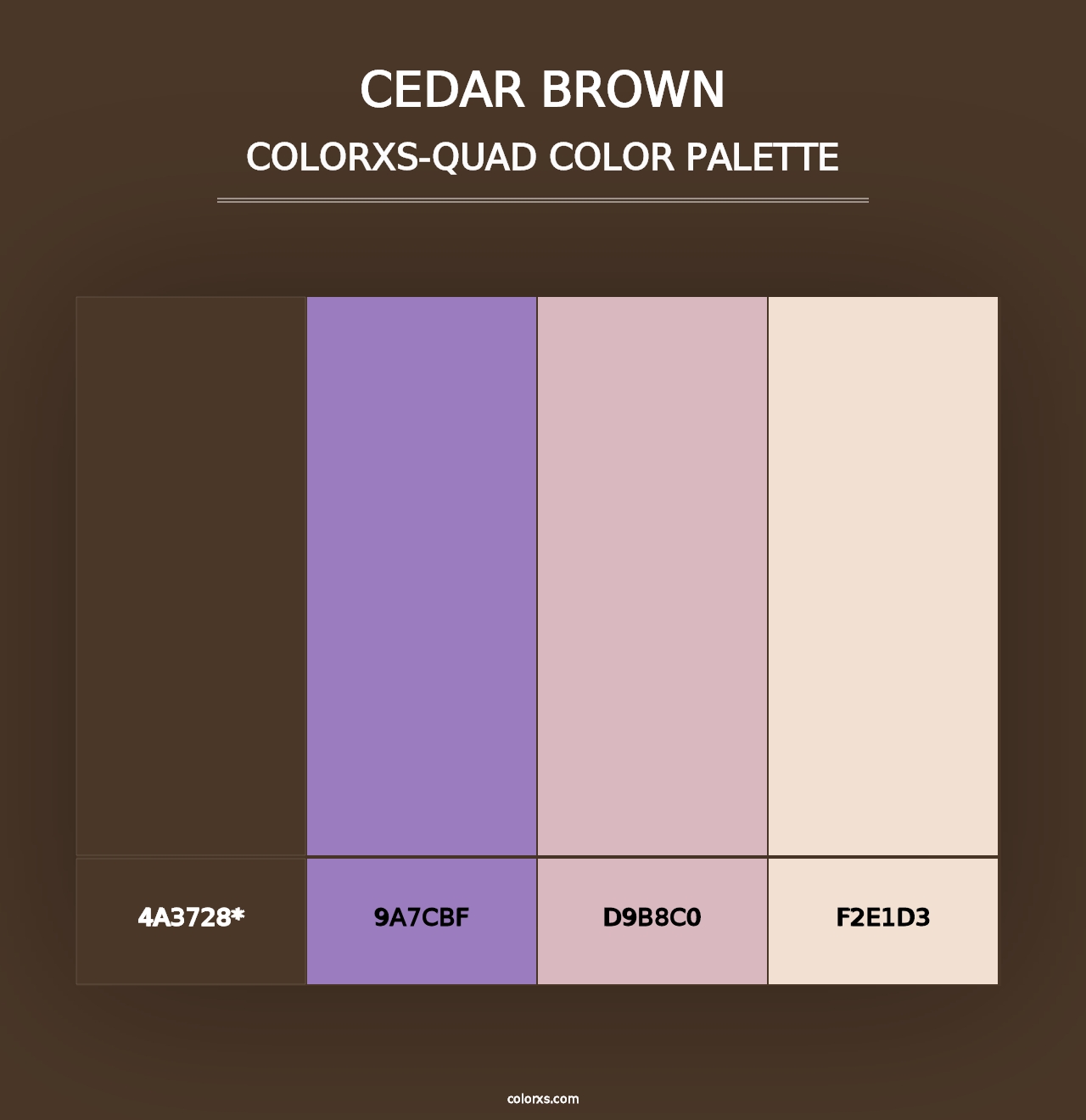 Cedar Brown - Colorxs Quad Palette